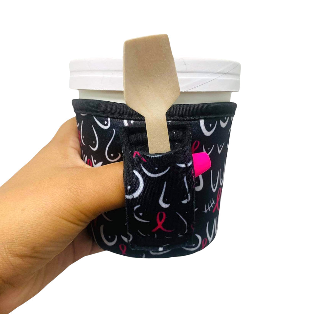Pink Ribbon Pint Size Ice Cream Handler™ - Drink Handlers