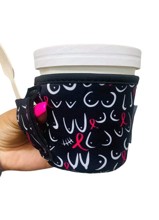 Pink Ribbon Pint Size Ice Cream Handler™ - Drink Handlers