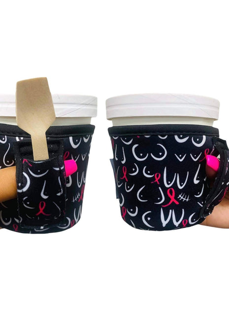 Pink Ribbon Pint Size Ice Cream Handler™ - Drink Handlers