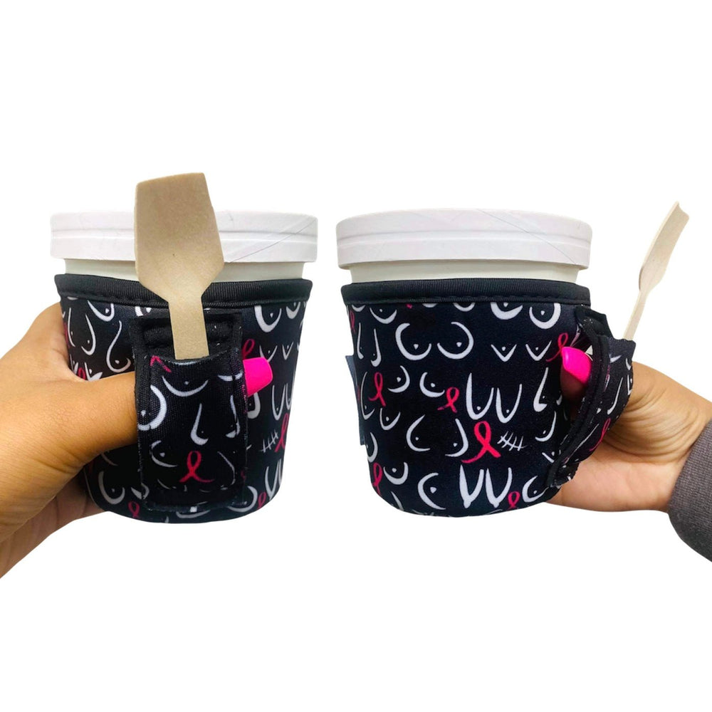 Pink Ribbon Pint Size Ice Cream Handler™ - Drink Handlers
