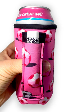 Pink Soccer 16oz Can Handler™ - Drink Handlers