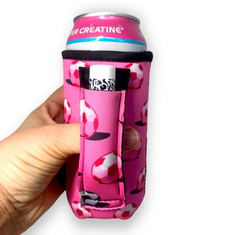 Pink Soccer 16oz Can Handler™ - Drink Handlers