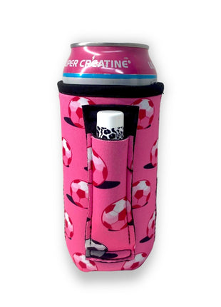 Pink Soccer 16oz Can Handler™ - Drink Handlers