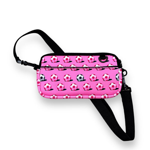 Pink Soccer Cross Body Purse - Drink Handlers