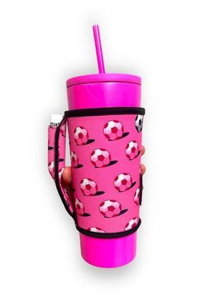 Pink Soccer Large / XL Bottomless Handler™ - Drink Handlers