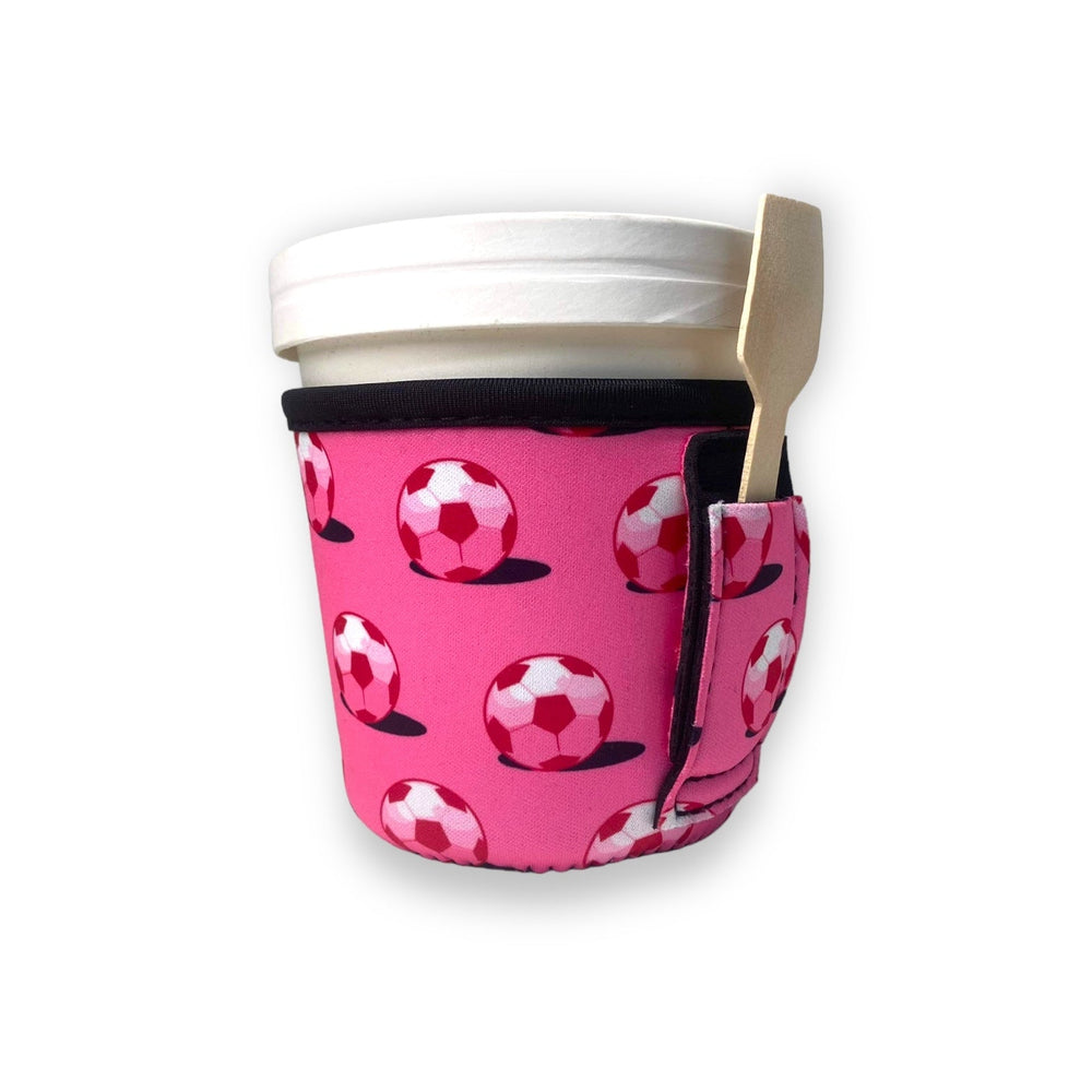 Pink Soccer Pint Size Ice Cream Handler™ - Drink Handlers