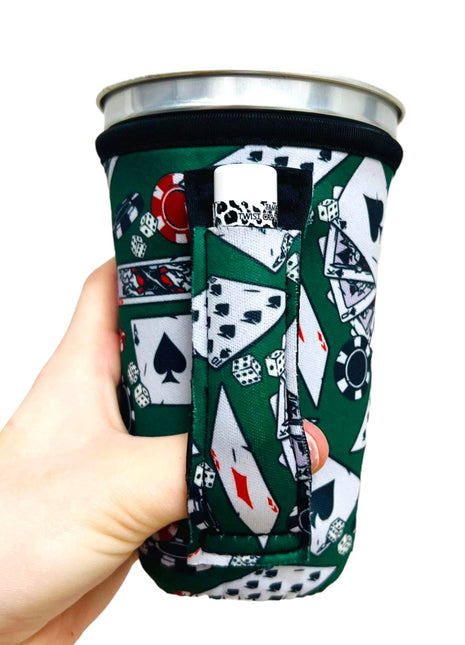 Poker 16oz PINT Glass / Medium Fountain Drinks and Hot Coffee Handlers™ - Drink Handlers