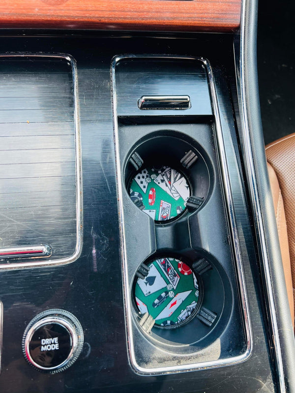 Poker Neoprene Car Coasters - Drink Handlers