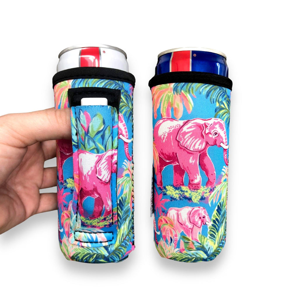 Preppy Elephant 12oz Slim Can Handler™ - Drink Handlers