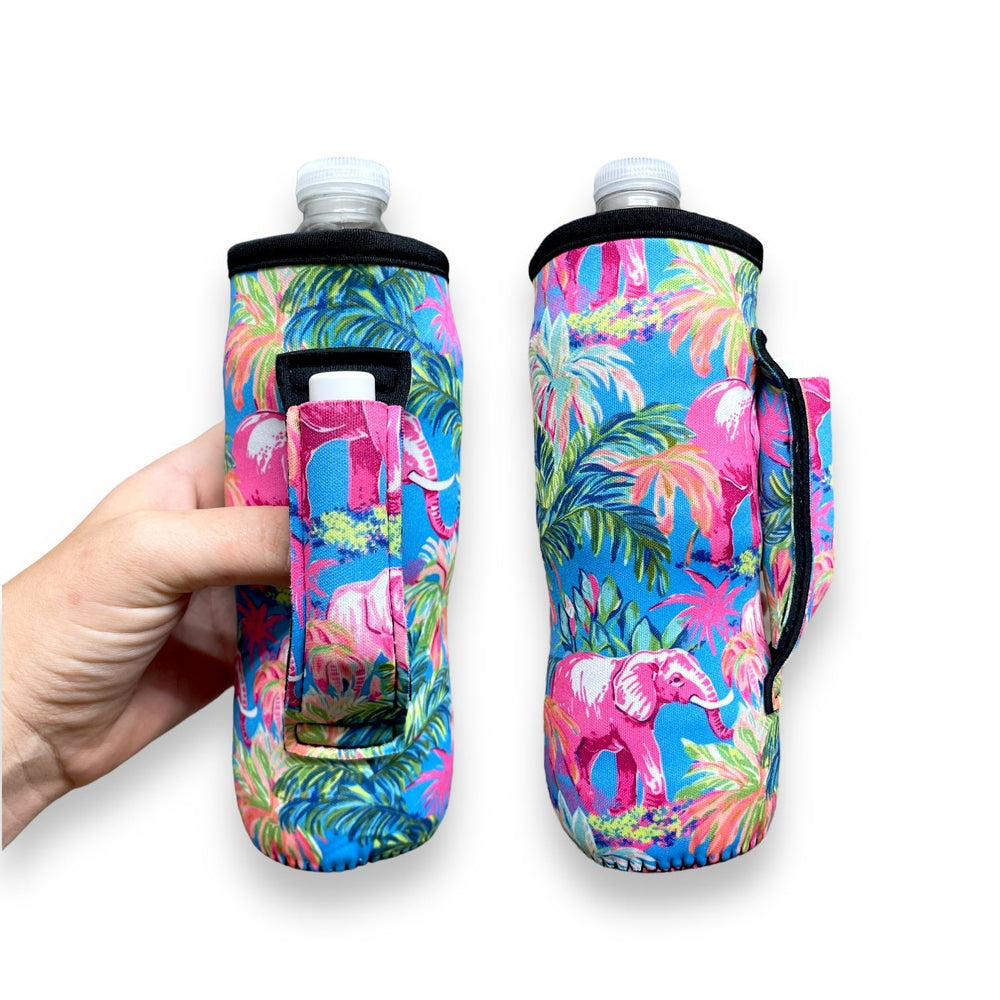 Preppy Elephant 16-24oz Soda & Water Bottle / Tallboy Can Handler™ - Drink Handlers