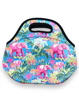 Preppy Elephant Lunch Bag Tote - Drink Handlers