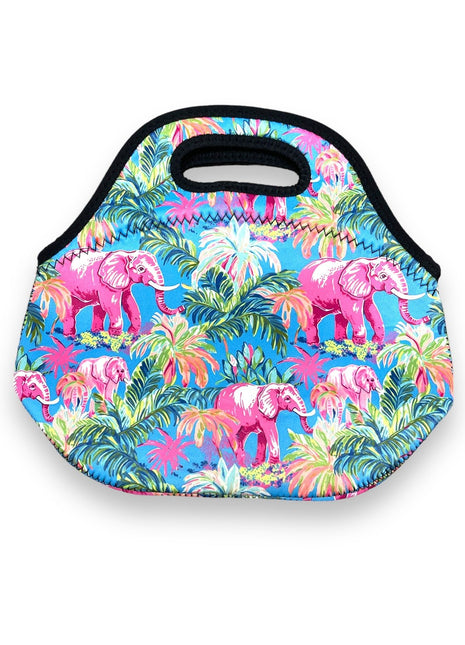 Preppy Elephant Lunch Bag Tote - Drink Handlers