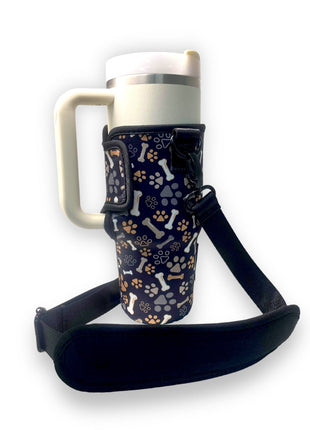 Puppy Paws 25-35oz Tumbler With Handle Sleeve - Drink Handlers