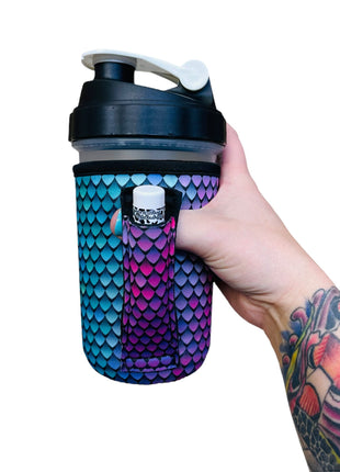 Purple Mermaid 16oz PINT Glass / Medium Fountain Drinks and Tumbler Handlers™ - Drink Handlers