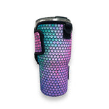 Purple Mermaid 25-35oz Tumbler With Handle Sleeve - Drink Handlers