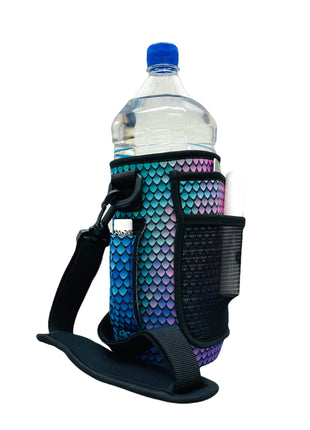Purple Mermaid 30-40oz Tumbler Handler™ With Carrying Strap - Drink Handlers