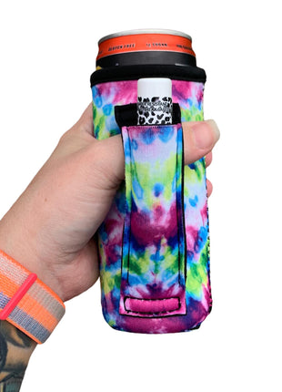 Purple Tie Dye 12oz Slim Can Handler™ - Drink Handlers