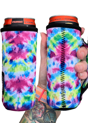 Purple Tie Dye 12oz Slim Can Handler™ - Drink Handlers
