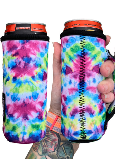 Purple Tie Dye 12oz Slim Can Handler™ - Drink Handlers