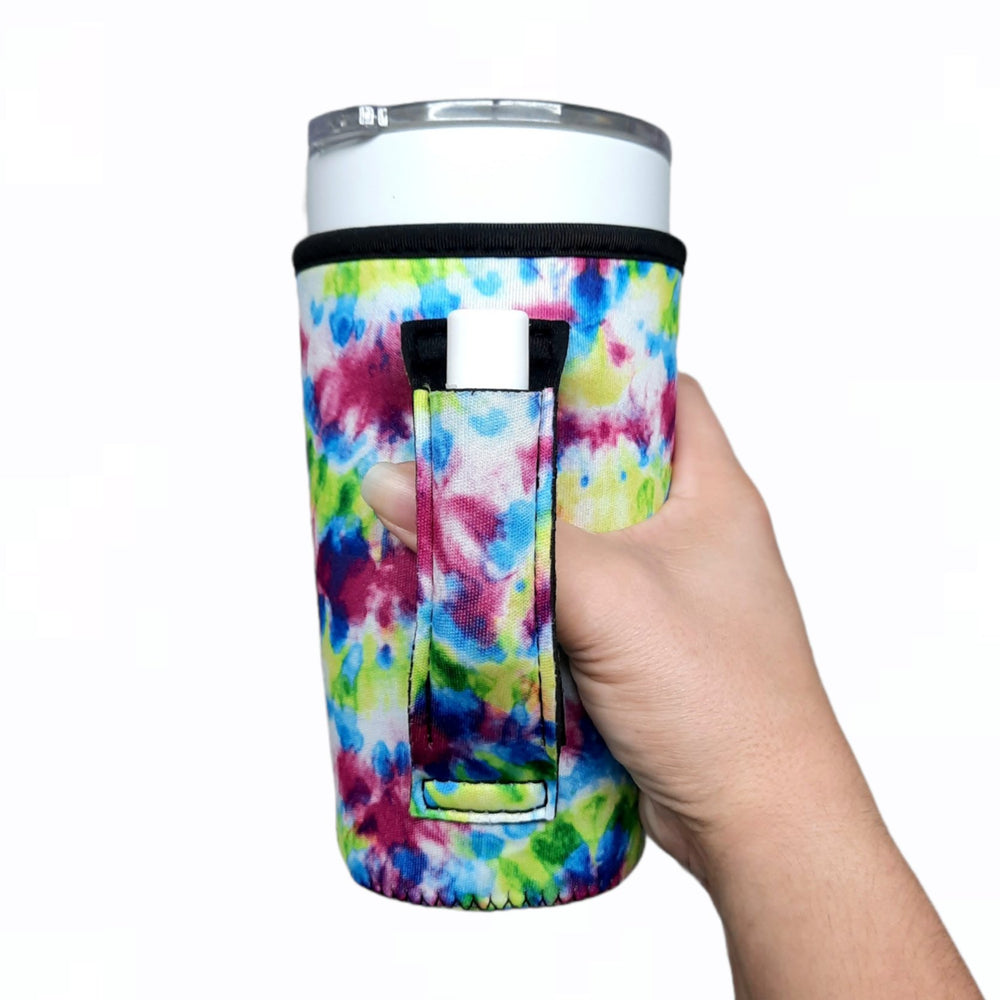 Purple Tie Dye 20oz Large Coffee / Tea / Tumbler Handler™ - Drink Handlers