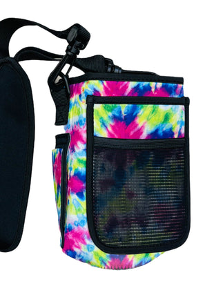 Purple Tie Dye 30-40oz Tumbler Handler™ With Carrying Strap - Drink Handlers