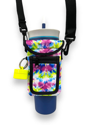 Purple Tie Dye Wrap Around Drink Pocket - Drink Handlers