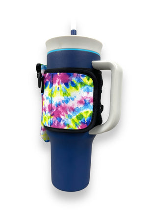 Purple Tie Dye Wrap Around Drink Pocket - Drink Handlers