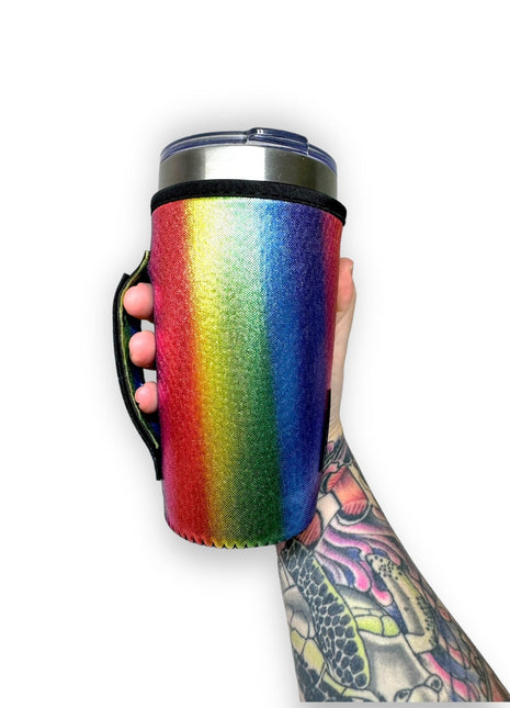 Radiant Rainbow 20oz Large Coffee / Tea / Tumbler Handler™ - Drink Handlers