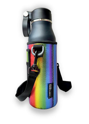 Radiant Rainbow 30-40oz Tumbler Handler™ With Carrying Strap - Drink Handlers