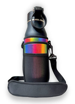 Radiant Rainbow 30-40oz Tumbler Handler™ With Carrying Strap - Drink Handlers