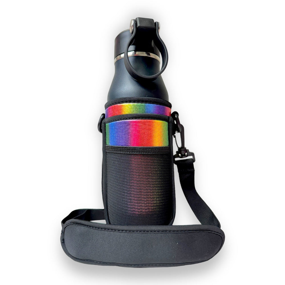 Radiant Rainbow 30-40oz Tumbler Handler™ With Carrying Strap - Drink Handlers