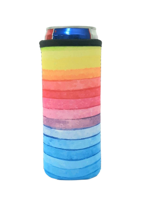 Rainbow 12oz Slim Can Sleeve - Drink Handlers