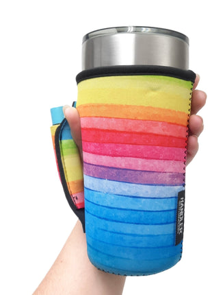 Rainbow 20oz Large Coffee / Tea / Tumbler Handler™ - Drink Handlers