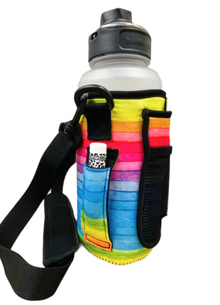 Rainbow 30-40oz Tumbler Handler™ With Carrying Strap - Drink Handlers