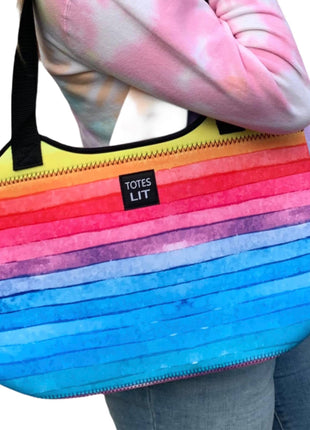 Rainbow Neoprene Tote - Drink Handlers