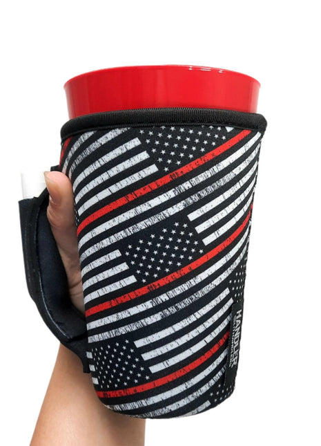 Red Line 16oz PINT Glass / Medium Fountain Drinks and Tumbler Handlers™ - Drink Handlers