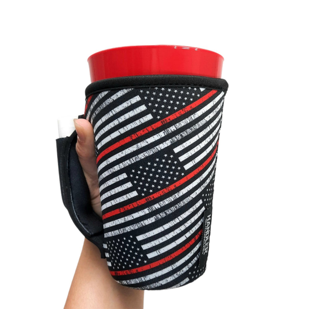 Red Line 16oz PINT Glass / Medium Fountain Drinks and Tumbler Handlers™ - Drink Handlers