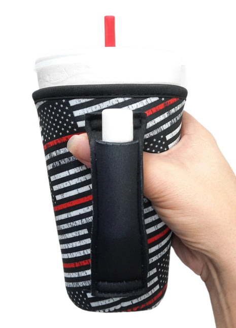 Red Line 16oz PINT Glass / Medium Fountain Drinks and Tumbler Handlers™ - Drink Handlers