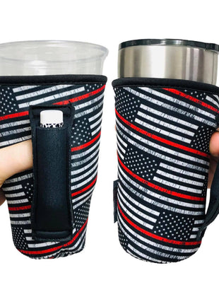 Red Line 20oz Large Coffee / Tea / Tumbler Handler™ - Drink Handlers