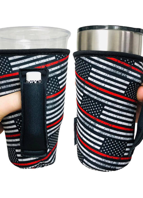 Red Line 20oz Large Coffee / Tea / Tumbler Handler™ - Drink Handlers