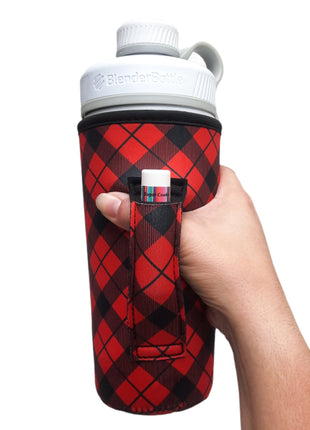 Red Plaid 30oz Tumbler Handler™ - Drink Handlers