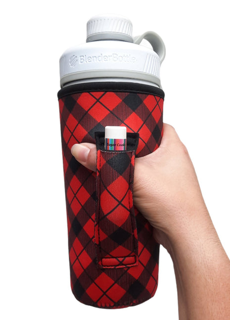Red Plaid 30oz Tumbler Handler™ - Drink Handlers