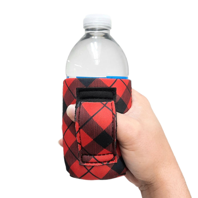 Red Plaid 8oz Mini Can Pocket Handler™ - Drink Handlers