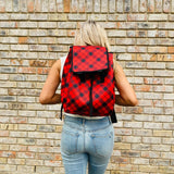 Red Plaid Backpack - Drink Handlers