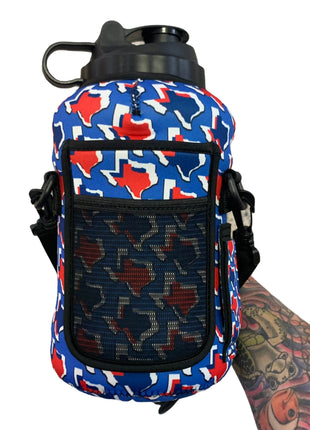 Red White and Texas 1/2 Gallon Jug Carrying Handler™ - Drink Handlers