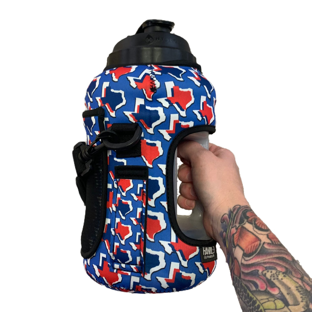 Red White and Texas 1/2 Gallon Jug Carrying Handler™ - Drink Handlers