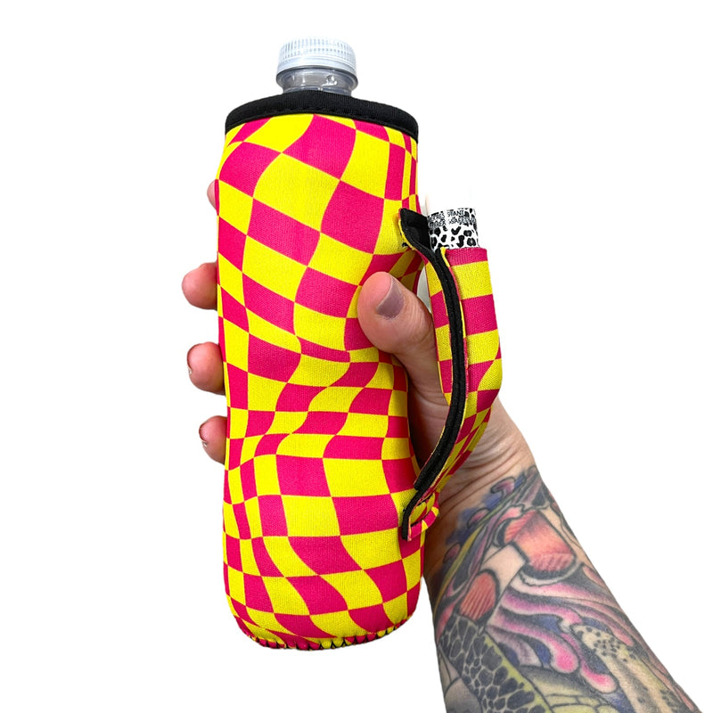 Retro Checkerboard 16-24oz Soda & Water Bottle / Tallboy Can Handler™ - Drink Handlers