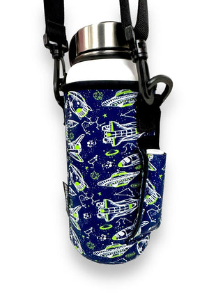 Rocket Ships 30-40oz Tumbler Handler™ With Carrying Strap - Drink Handlers