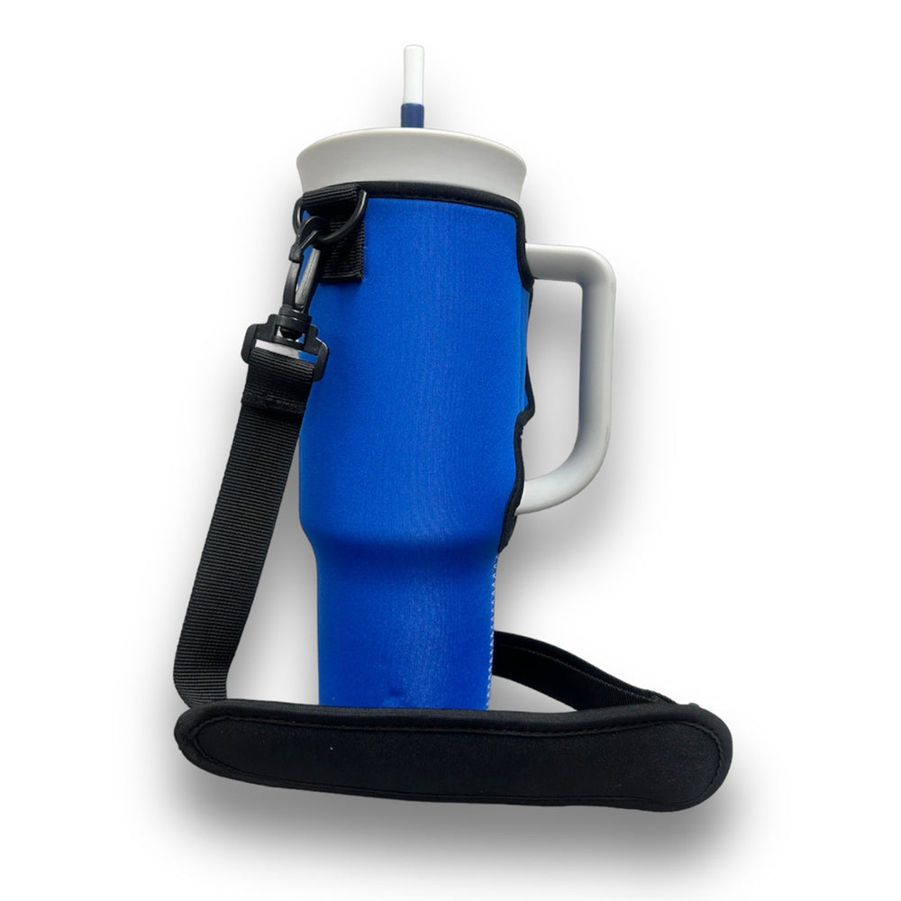 Royal Blue 40oz Tumbler With Handle Sleeve - Drink Handlers