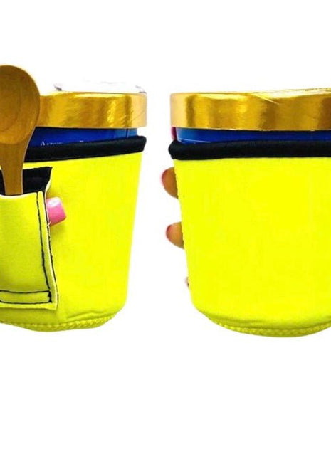 Safety Yellow Pint Size Ice Cream Handler™ - Drink Handlers